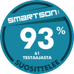 93% 61 testaajasta suosittelee Samsung Jet Bot 